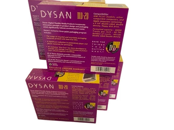 (Lot 5) Dysan MD-2D IBM PC/XT Formatted 5 1/4" 5.25" double sided double density - Image 2 of 2