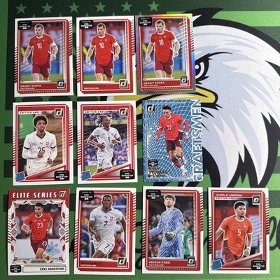 10 Card Switzerland 2026 World Cup Lot Xhaka Optic Holo Embolo Craftsmen Donruss
