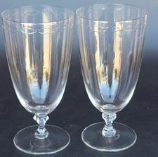 Pair Signed Lenox Crystal sentiment juice glass replacement