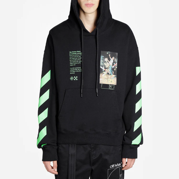 Off White Black Multicolor Pascal Painting Over Hoodie Reprint