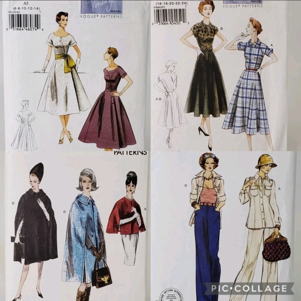 UNCUT U-PICK! Retro Vintage Rockabilly Sewing Patterns SIMPLICITY MCCALLS VOGUE - Image 3 of 4