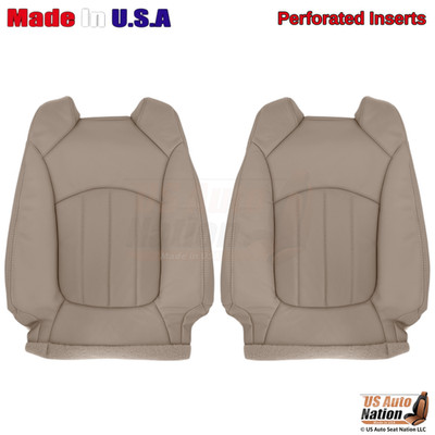 2013 to 2017 GMC Acadia Denali Driver & Passenger Tops Perforated Leather Dune