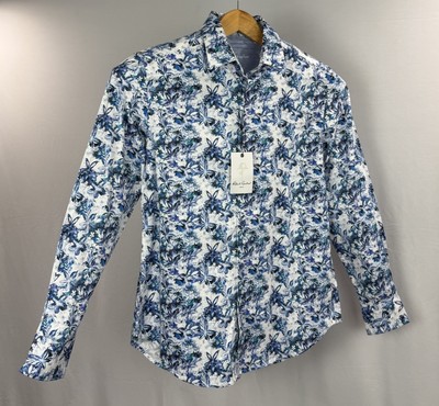 Robert Graham Floral Button-Up Shirt Mens Small Colorful Vibrant Flip Cuff LS NW