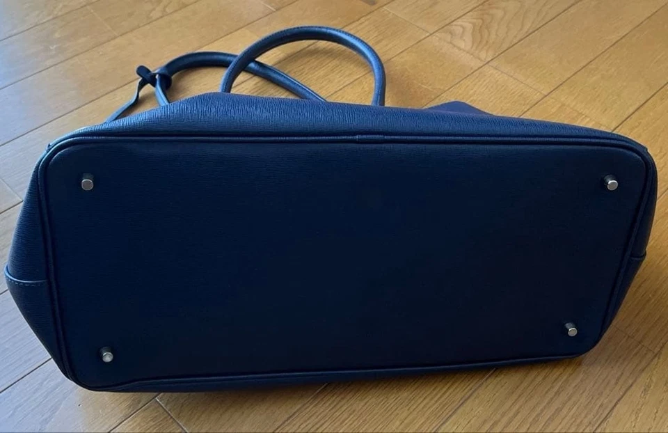 FURLA Linda M Navy Saffiano Leather Tote Bag A4 US TAX Includ - Image 3 of 4