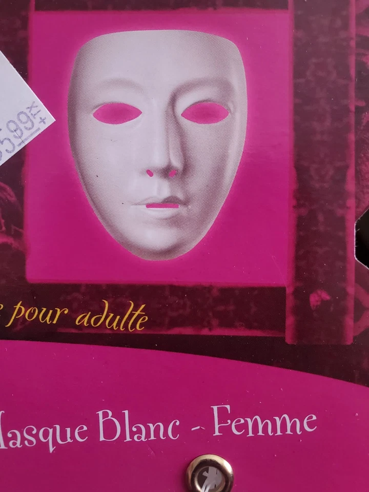 Máscara Blanca en Blanco Jabbawockeez Danza Comedia Drama Mujer Adulto Purga Disfraz Nuevo Foto 3 de 4