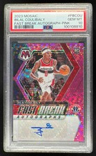 2023-24 Panini Mosaic Fast Break Pink #FB-COU Bilal Coulibaly RC Auto /15 PSA 10