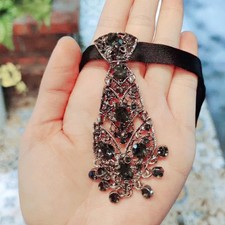 Adjustable Ties for Women Vintage Womens Tie with Crystal, Pre-Tied Neck Tie Men