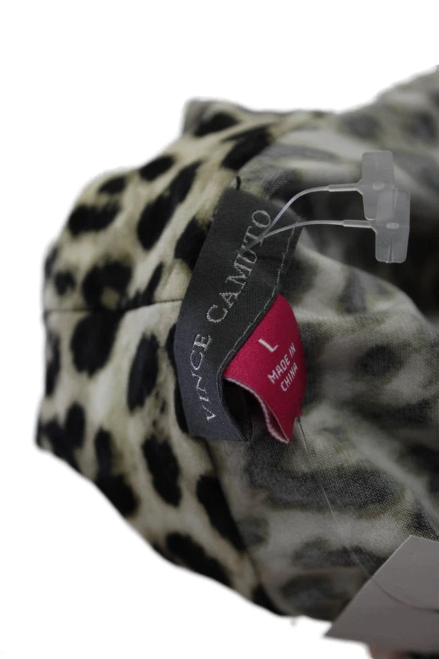 Платье Vince Camuto женское с анималистическим принтом собранное на талии без рукавов бежевое размер L - Изображение 4 из 4