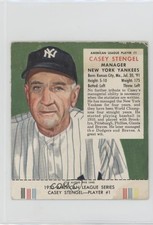 1953 Red Man Tobacco All-Star Team American League Series Casey Stengel HOF 7xr