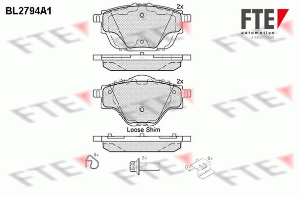 Bremsbelagsatz Scheibenbremse FTE 9010987 FüR Opel A18 P1UO Astra OV5 Sports Van-image