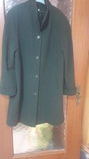 Wollmantel Damen Dunkelgrün 42 Wolle Kaschmir