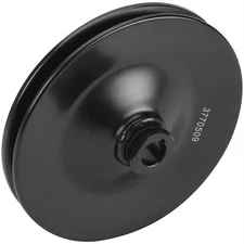 Black Single Groove Power Steering Pulley, Fits Chevy