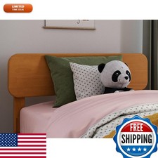 AFI Florence Adjustable Modern Round Twin Solid Wood Headboard Light Toffee