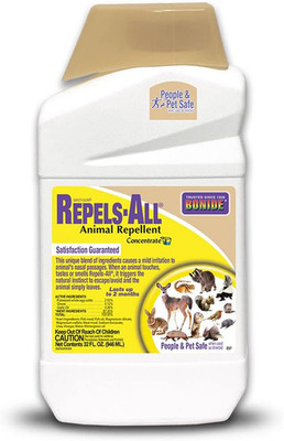 Bonide Repels-All Animal Repellent, 32 Oz Concentrate, Long Lasting Outdoor Gard