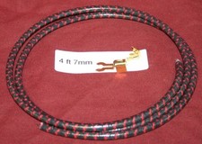 4 ft 7mm Black Plug Wire Fork End Hit & Miss Gas Engine Spark Coil Ignition 