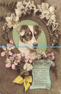 R563101 Birthday Wishes Birthday greetings dear to you Dog E W Savory Series No