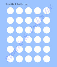 1" POLKA DOT DOTS STENCIL CRAFT CIRCLE CIRCLES SCRAPBOOK PAINT ART TEMPLATE NEW