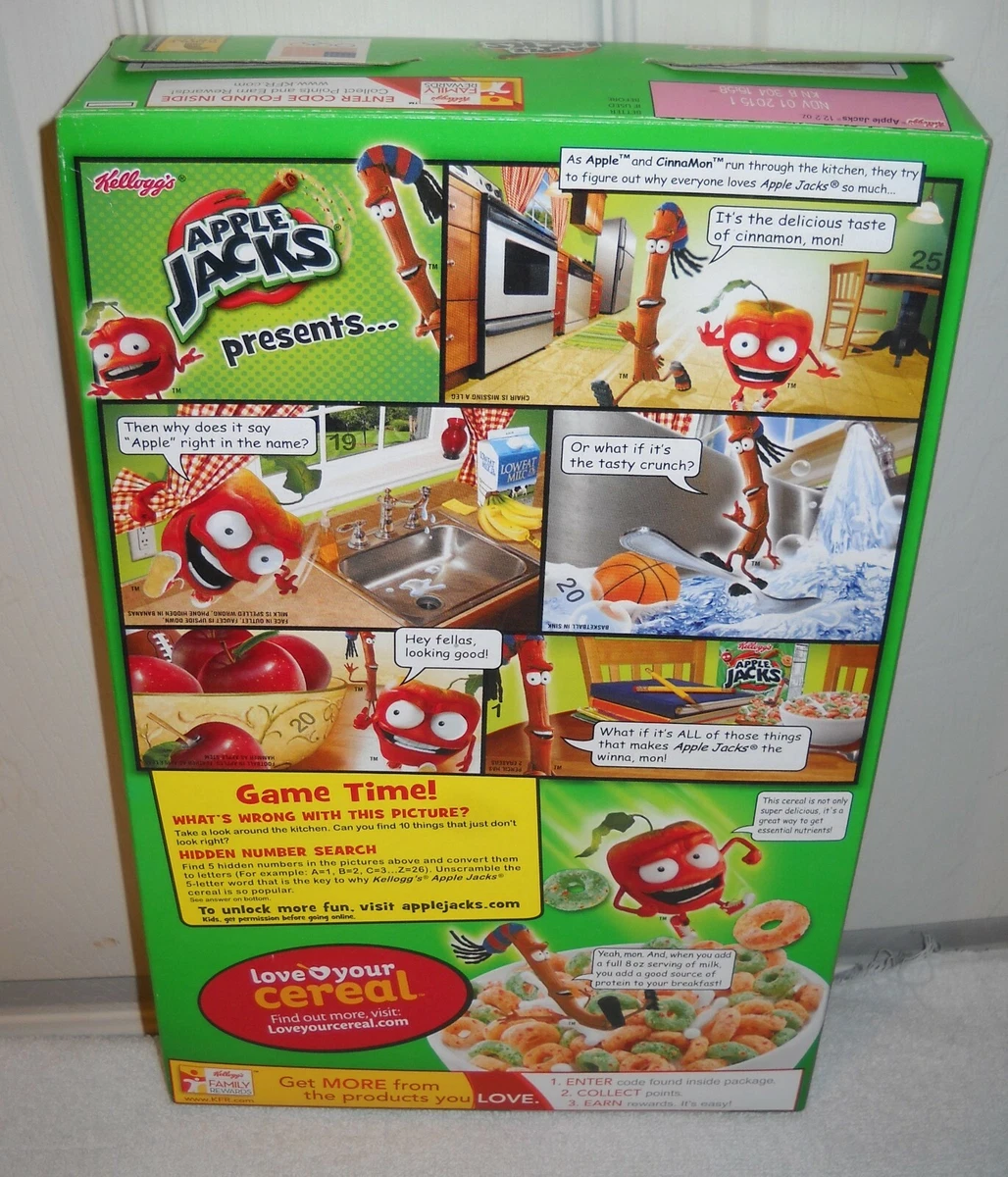 Apple Jacks Cereal Box