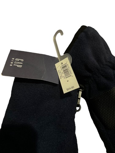 GAP Kids Smartphone soft fleece gloves black size M in Tapestry Navy Color - Picture 4 of 5