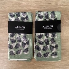 Alfani Lot of 2 Men's Pocket Squares Baxley Leaves 12.5" x 12.5" Mint OS