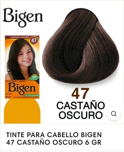 BIGEN TINTE CUIDADO CABELLO NUM 47 CASTAÑO OSCURO 6GR