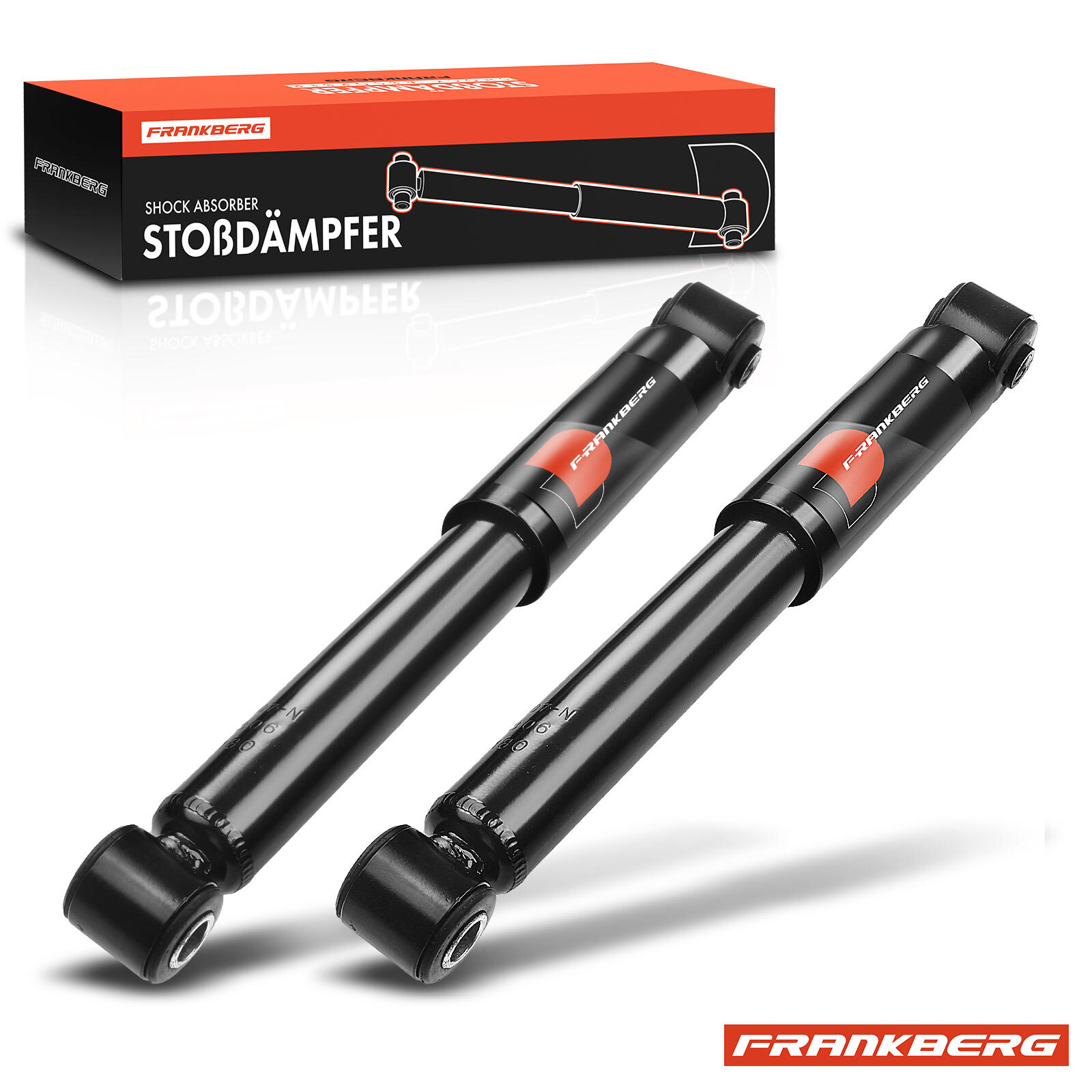 FRANKBERG 2x Shock Absorber for Opel Astra 98-05 Vauxhall Astra 98-05 Rear