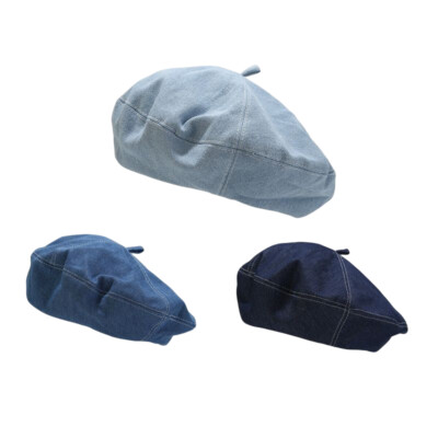 Summer Denim Beret Hat Cotton Spring Cute Girls Fashion Hat French