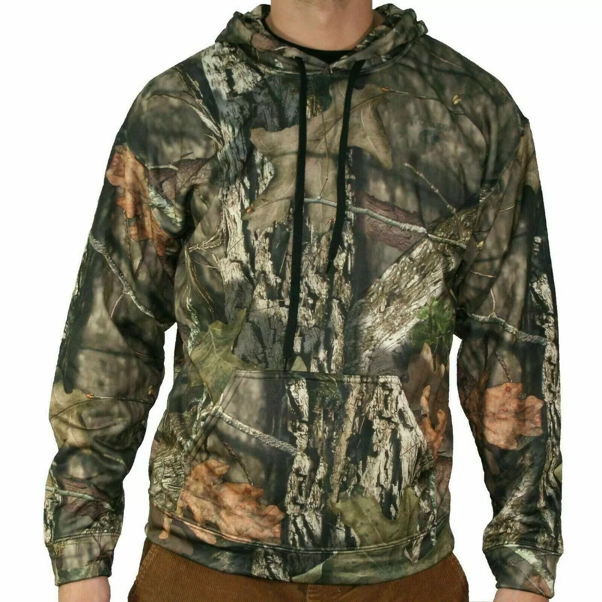 Mossy Oak Men s Camo Poly Tech Hoodie Sweatshirt M L XL Lightweight Wicking