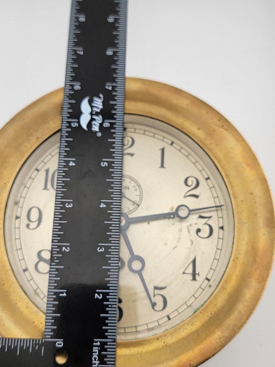 Rare Antique WW1 Chelsea Brass Ships Clock 6