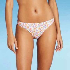 Juniors' Ribbed Cheeky Bikini Bottom Xhilaration Floral Print Size XL 12-14 