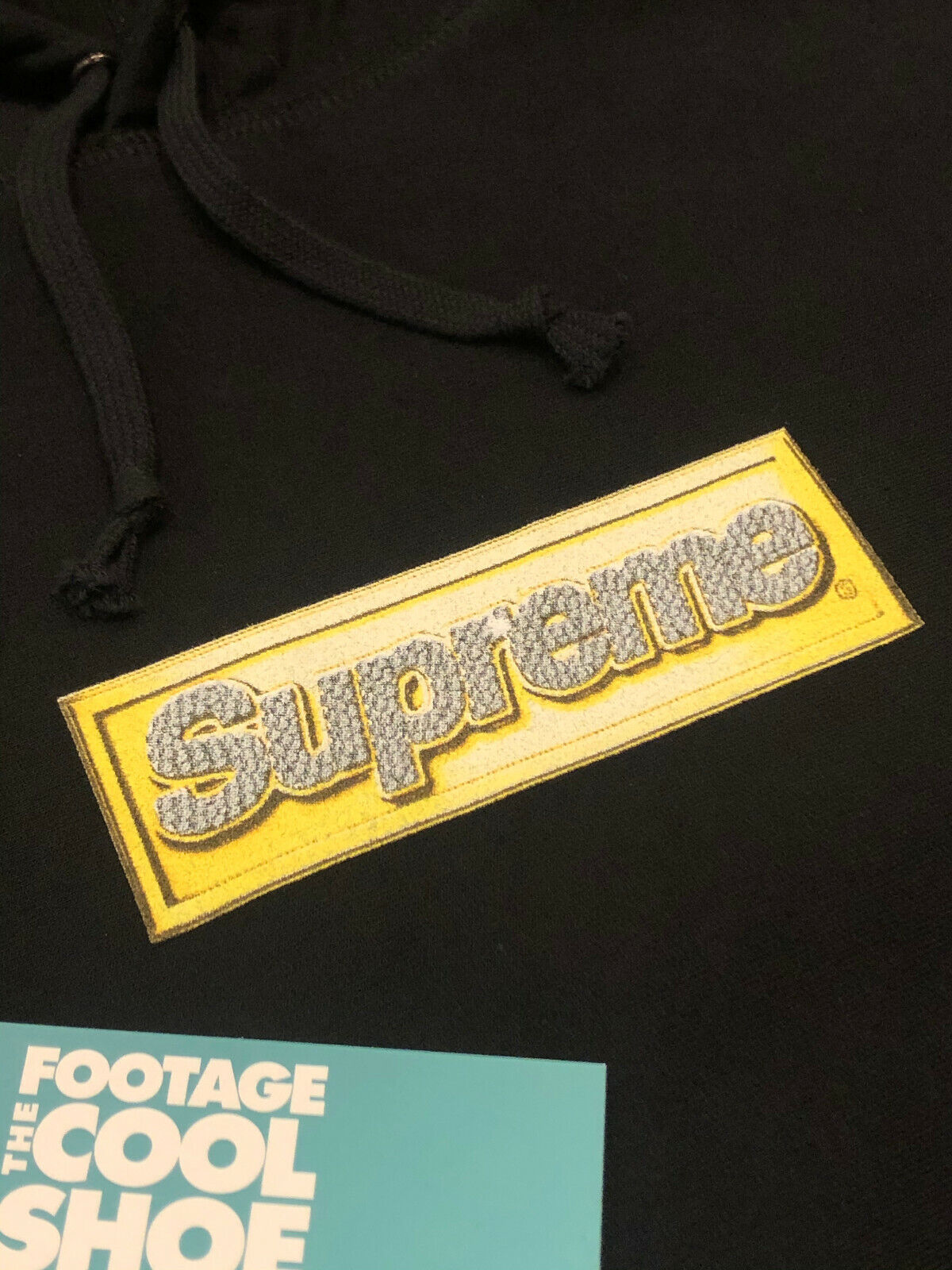 2013 SS13 SUPREME BLING BOX LOGO HOODIE SWEATSHIRT BLACK GOLD