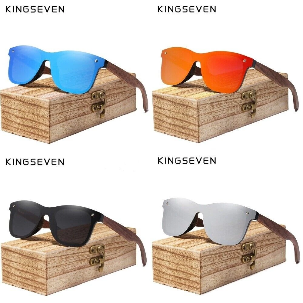 KINGSEVEN Natural Wooden Sunglasses Men Polarized Fashion Original Sun  Glasses