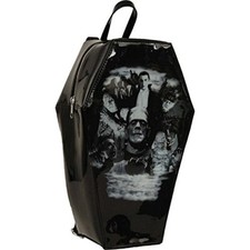 Universal Monsters Monster Collage Coffin Backpack By Rock Rebel Backpack Black