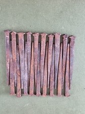 20 Antique 1889 Floor clasp cut iron Nails, 3" long, old new stock