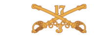 4" us military 3-17 cavalry gold bumper sticker decal usa made