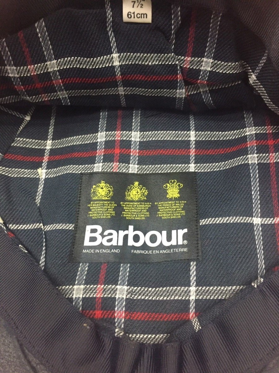 ORIGINAL BARBOUR HAT D584 COTTON WAX NAVY COPPOLA BLU BARBOUR