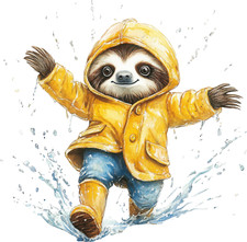 Wall decal sticker sloth wall sticker 18 x 18 cm large