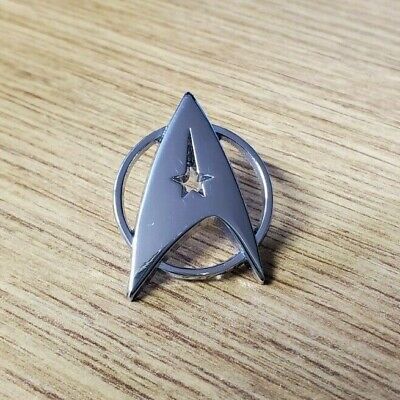 Star Trek Sliver Insignia Uniform Lapel Pin 1 inches wide