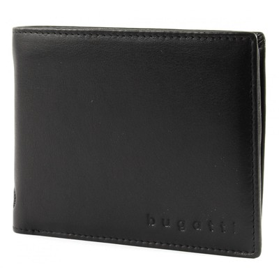 bugatti City Line RFID Dollarclip 8CC Metal Logo Geldklammer Geldbörse Schwarz