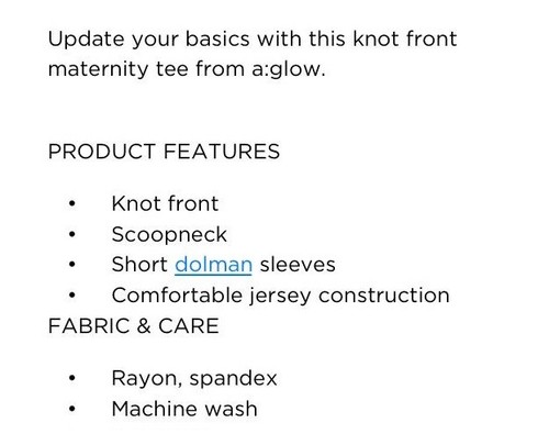 Maternity Top SMALL Shirt w/ Side Tie NEW Kohls A Glow Pregnancy S 4 6 a:glow - Picture 3 of 12