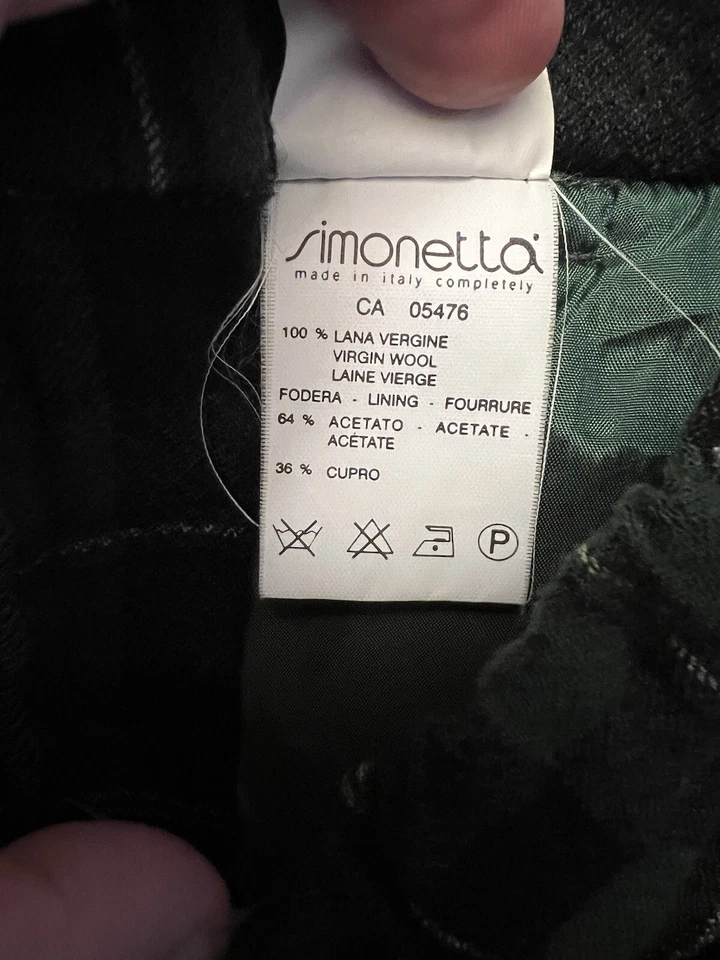 Pantalones Simonetta Mini Niñas Talla 4 Hechos en Italia 100% Lana a Cuadros Volantes Foto 4 de 4