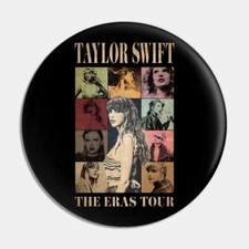 Taylor Swift The Eras Tour 3" Metal Pinback Button Large New USA Seller!