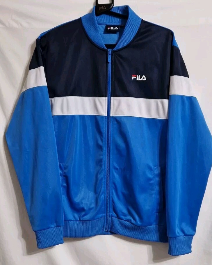 Giacche da pista Fila full zip blocco colore taglia media 50 con tasche
