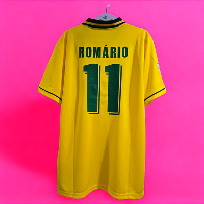BRAZIL Home World Cup 94 - Soccer - Jersey Retro - ROMARIO # 11