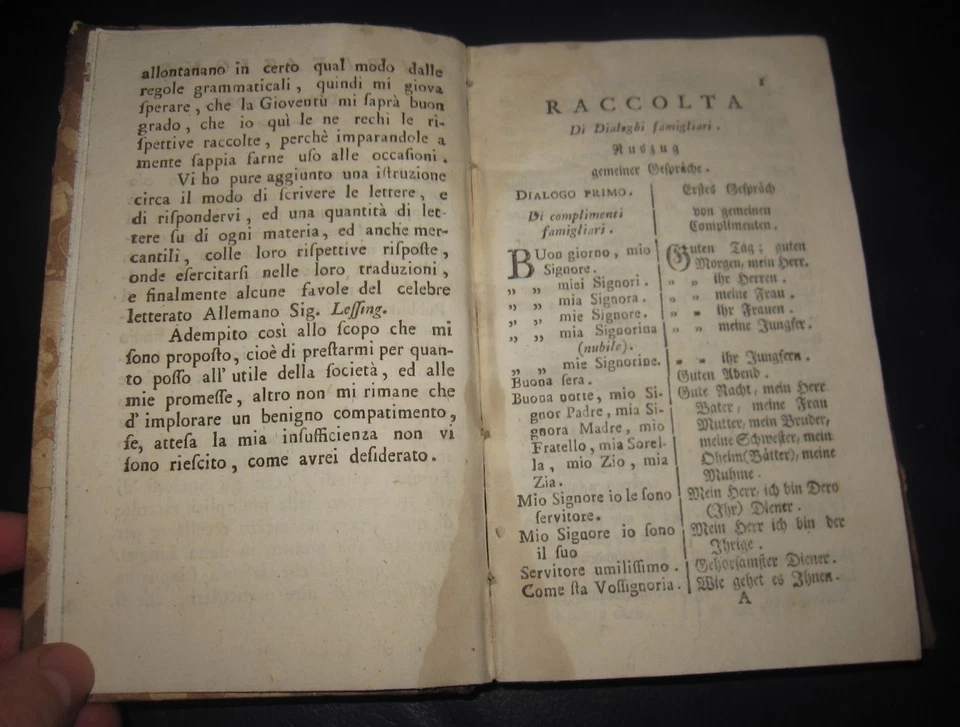 1794 Bartolomeo Borroni, Il dialoghista Italiano - Tedesco, Rarissimo - Immagine 3 di 4