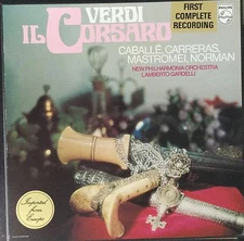 PHILIPS 6700 098-VERDI-IL CORSARO-COMPLETE-CARRERAS-ORIGINAL 2 LP BOX-IMPORT