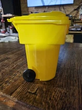 Rehrig Mini Waste Management Trash Cart Desk Yellow