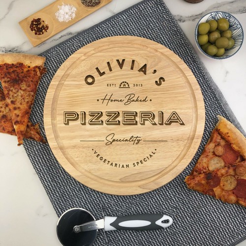Personalised Pizza Serving Board Home Baked Pizzeria Chopping Board Birthday - Picture 12 of 28