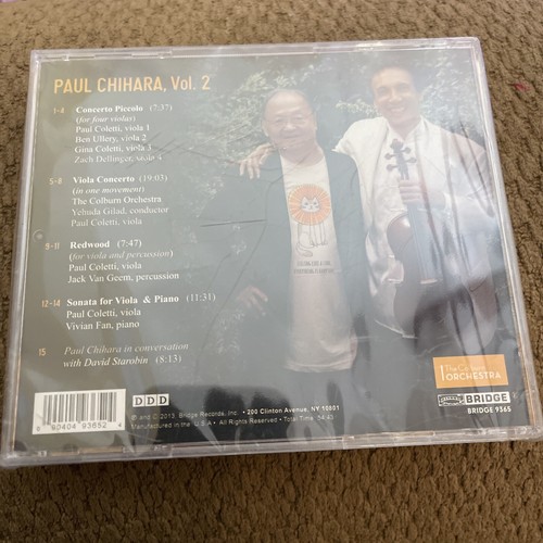 Music of Paul Chihara 2 by Paul Coletti (CD, 2013) Brand New Factory Sealed - Picture 2 of 2