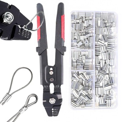 Portable Fishing Crimping Cutter Cable Wire Stripper Pliers  Crimper Tool Kit